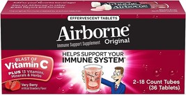 Airborne Very Berry Effervescent Tablets, 36 Count (2 Pack) - £55.94 GBP