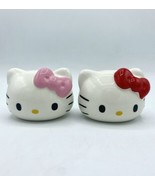 Hello Kitty Sanrio Co. Ltd. Salt &amp; Pepper Shaker Set 2012 Pink &amp; Red Bow... - $44.99