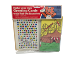 VINTAGE MAKE YOUR OWN GREETING CARDS RUB ON TRANSFER STICKERS CARDS ENVE... - $28.50