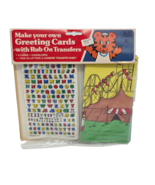 VINTAGE MAKE YOUR OWN GREETING CARDS RUB ON TRANSFER STICKERS CARDS ENVE... - €24,40 EUR