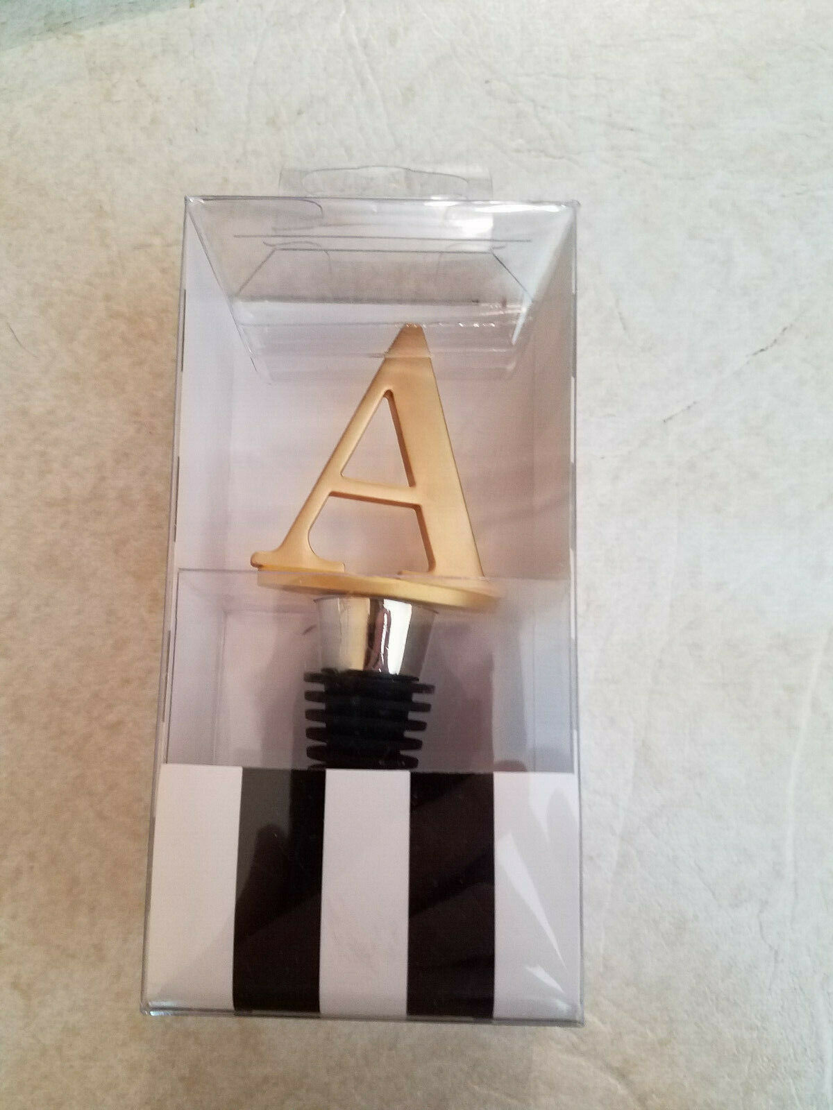 Thirstystone Old Hollywood Monogram Wine Stopper Matte Gold A - #NCH077-A - $15.99