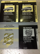 2003 TOYOTA HIGHLANDER SUV TRUCK Service Shop Repair Manual Set W EWD + ... - £344.18 GBP