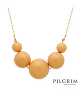 PILGRIM SKANDERBORG Necklace With Simulated gems Yellow Base metal and O... - £19.55 GBP