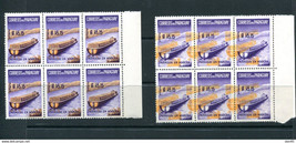 Paraguay 1961 Sc C279 Variety Blk of 6 MNH Shift color+normal  14332 - £59.51 GBP