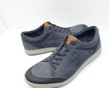 Ecco Street Retro Golf Shoes Men&#39;s 11 EU 45 Blue Navy Leather Spikeless ... - $35.99