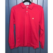 Brooks Brothers Red Long Sleeve Polo Shirt Size Medium Preppy Casual - £14.86 GBP