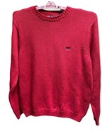 Chaps LR Red Long Sleeve Crew Neck Pullover Sweater Crest Holiday Size L... - $21.78