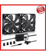 Big Airflow 2x120mm 240mm Computer Fan with Adjustable Speed and AC Power - $50.48
