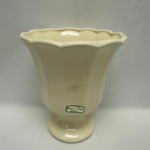 Vintage Haeger Off White Floral Vase Footed Planter 8 in. - £28.70 GBP