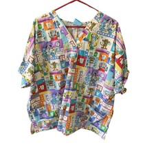 HQ Scrub Womens Size 3XL Scrub Top Shirt Short Sleeve Medical Nurse Dentist - $339.03 MXN
