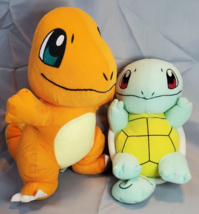 Pokemon Toy Factory 2016 Charmander 14 in. Plush &amp; 11 in. 2017 Squirtle ... - £17.87 GBP