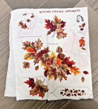 1980s Cranston Prints VIP Autumn Foliage Bouquet Appliques Cut and Sew NOS - $9.41