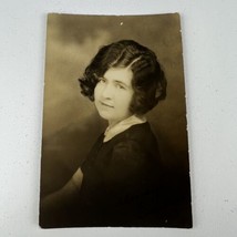 Vintage 1926 Photo of Young Girl With Short Haircut 3&quot; x 4 1/2” - £2.32 GBP
