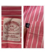 Brooks Brothers 346 Pink White Striped Button Up Polo XXL Logo Office Wear - $24.95