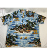 Vintage RJC Hawaiian Shirt Mens XL Car Aloha Themed Made in USA - Flaws - $28.70