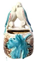 Morton Love Birds Pottery Parakeet Wall Pocket Planter Ceramic Vintage Gift - €21,65 EUR