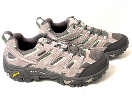 Merrell Women&#39;s Moab 2 Size 8.5/39 Waterproof Hiking Trail Shoes - Drizzle/Mint - £60.46 GBP