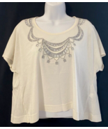 Marc By Marc Jacobs Of White Cutout Neckline Cotton Crop Top Size Medium... - $364.93 MXN