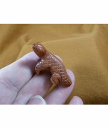 Y-LIZ-UR-500 Orange UROMASTYX LIZARD carving gemstone flower pot hanger ... - $19.22 CAD