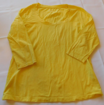 Philosophy by Republic Women&#39;s Ladies Yellow 3/4 Sleeve shirt  Size L la... - £10.27 GBP