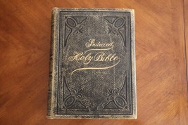 WORN The Indexed Bible Leather Hardcover 1907 John A Dickson Publishing Co. - $887.39 MXN