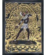 BLACK AND GOLD VAJRAYOGINI TIBETAN THANGKA HAND-PAINTED BUDDHIST TANTRIC... - $3,403.27 MXN