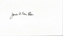 James A Van Allen Signed 3x5 Index Card - £38.93 GBP