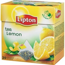 Lipton Black Tea - Lemon - Premium Pyramid Tea Bags (20 Count Box) [PACK OF 3] - £19.61 GBP