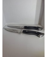 Two LONGHORN STEAKHOUSE Steak Knives, heavy weighted, w/ Logo, Serrated ... - $54.16 CAD