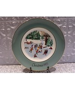 Skaters on the Pond Christmas 1975 Avon Plate by Enoch Wedgwood w/o Box - £10.61 GBP