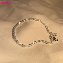 Super Bright Twisted Chains Bracelets 925 Silver Bangle for Women Fine Fashion J - £9.78 GBP