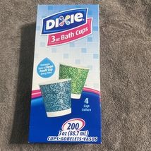 DIXIE Bath paper CUPS 3 oz. four Colors 165 count - dated 2012 - $19.79
