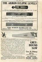 Akron Eclipse Levels &amp; Greyhound Saw 1909 Magazine Ad  - £14.24 GBP