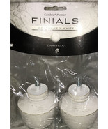 Cambria Weathered White Lantern 2 Finial To Use W/Cambria Drapery &amp; Hold... - $53.62 CAD