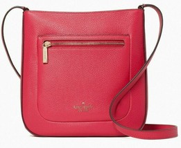 Kate Spade Leila Bright Rose Leather Top Zip Crossbody WKR00454 Pink NWT... - $89.09
