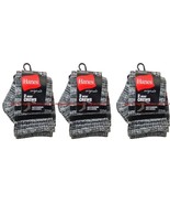 3Pk x 2pair=6Pairs Hanes Originals Premium Mens Soft Crew Socks Black Gr... - $40.25 CAD