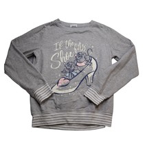 Disney If The Shoe Fits Cinderella Womens Sleep Shirt Small Gray Casual - £12.50 GBP