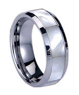 COI Jewelry Tungsten Carbide Ring With Shell Inlays-TG1711(US8.5/10.5) - £23.88 GBP