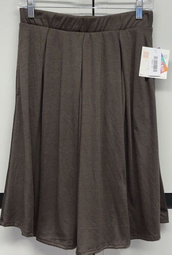 Primary image for NEW LuLaRoe 2.0 Medium SOLID DARK CHOCOLATE BROWN Knit Madison Pocket Skirt