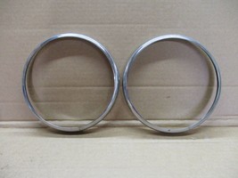 Pair of Vintage MG MGB Headlight Headlamp Chrome Rings Trim   BB2 - £72.02 GBP