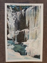 Vtg Postcard Winter View Of Sylvan Pool, Watkins Glen, NY, Seneca Lake - £3.98 GBP