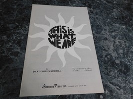This is What We Are by Jack Norman Kimmell SATB - $2.99