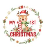 Baby My First Christmas PNG: holiday art (Digital Download) - €1,66 EUR