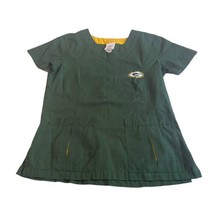 NFL Team Apparel Women&#39;s XS Green Bay Packers Short Sleeve 2-Pocket Scru... - £10.49 GBP