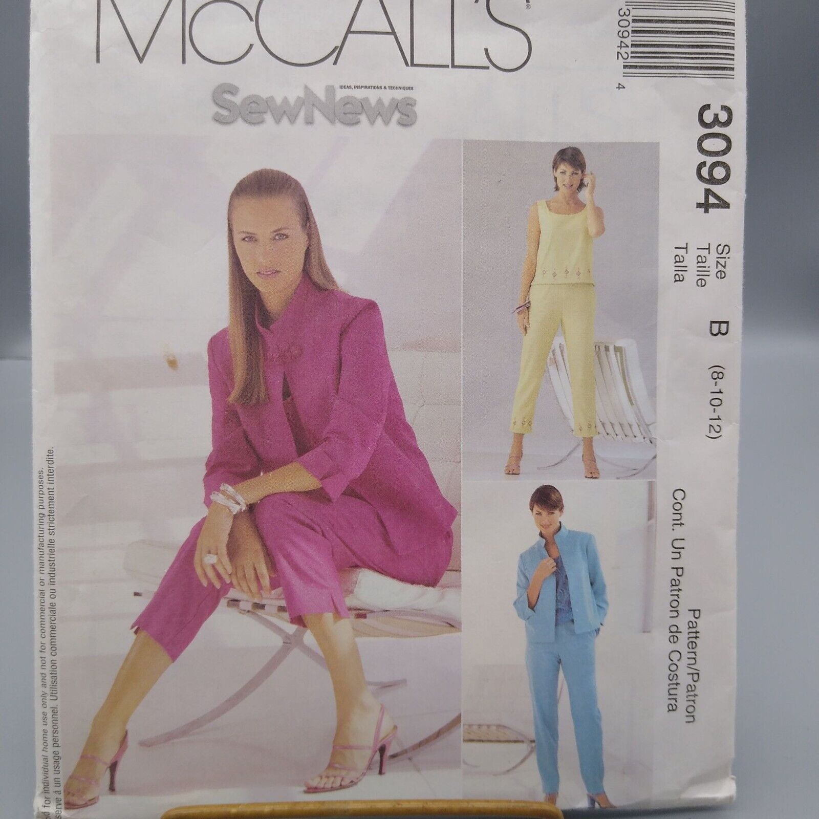 Vintage UNCUT Sewing PATTERN McCalls 3094, Misses Sew News 2001 Select a Size - £15.94 GBP