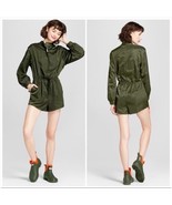 Hunter for Target Women’s Zip Front Tie Waist Long Sleeve Army Green Romper - $41.03 CAD