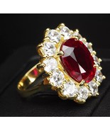 Elegant Blood Red Rubellite Tourmaline 10.35Ct 925 Sterling Silver Handm... - $280.00