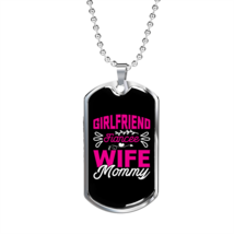 To My Girlfriend Girlfriend Fiancee Wife Mommy Pink Necklace Stainless Steel or - £37.92 GBP+