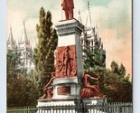Brigham Young and Pioneers Statue Salt Lake City Utah UT DB Postcard O5 - $4.47