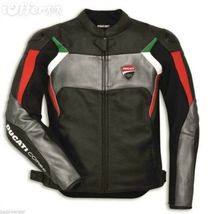 Ducati-Leather-Motorbike-Racing-Leather-Jacket-2022 Motorcycle Riding JACKET NEW - £177.34 GBP